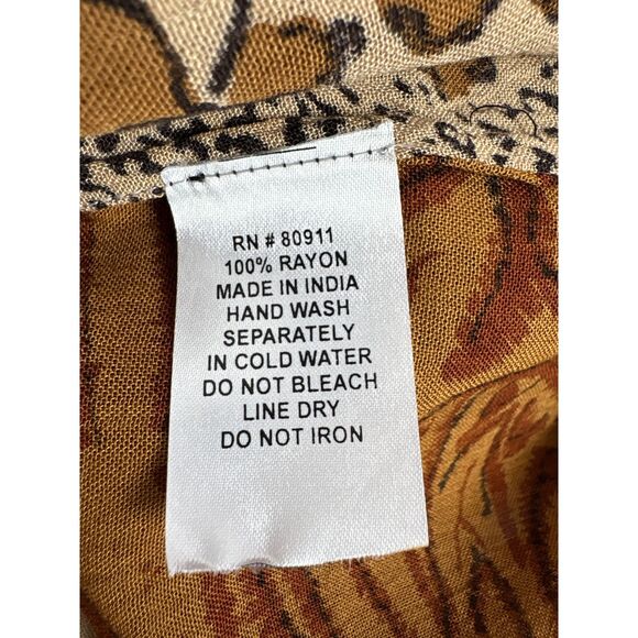 Phool Vintage Style Animal Print Button Down Shirt Size L Top Blouse Sexy 80s - Picture 7 of 9